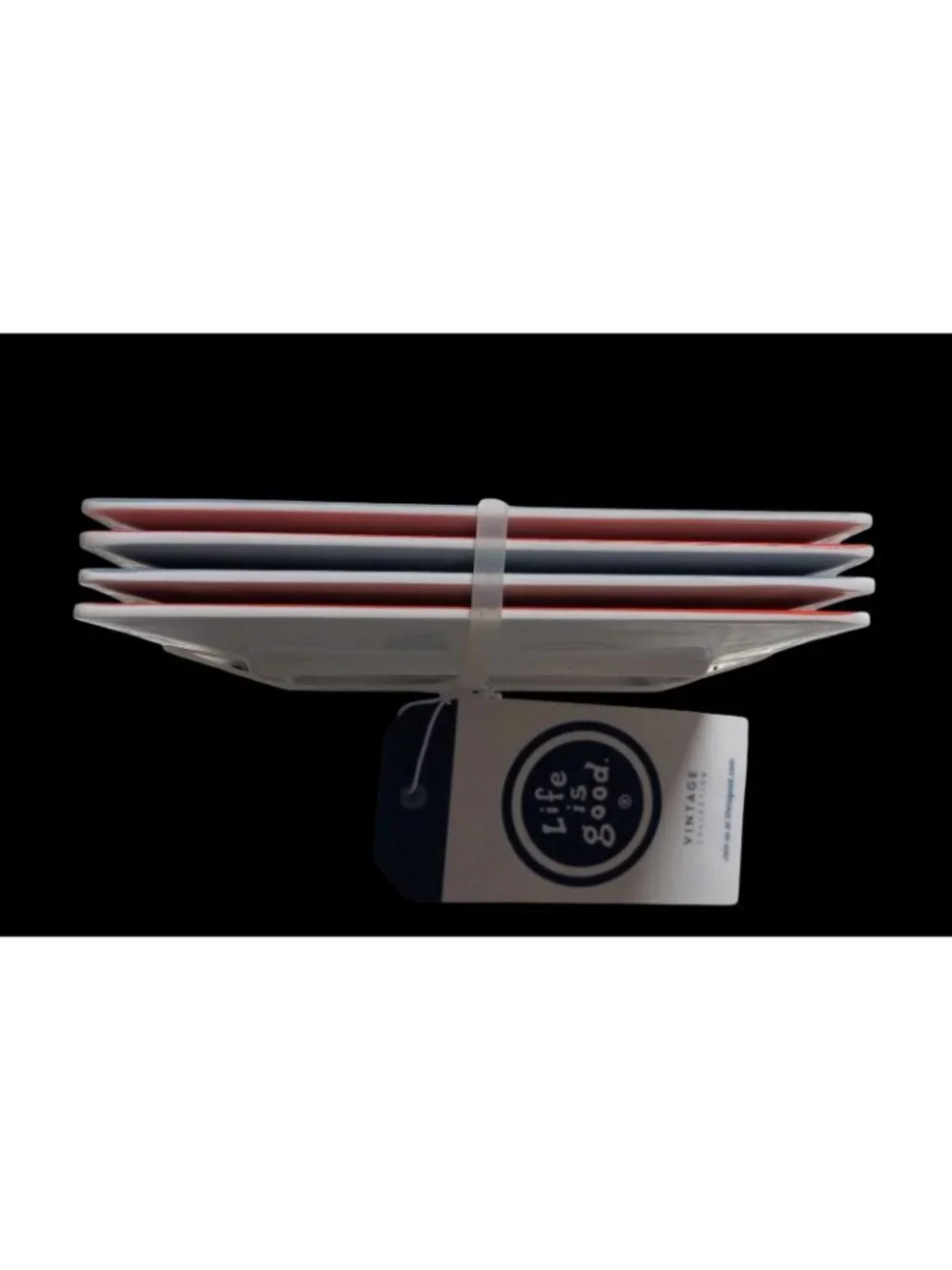 Life Is Good Melamine Square Plates Set of 4 - 6